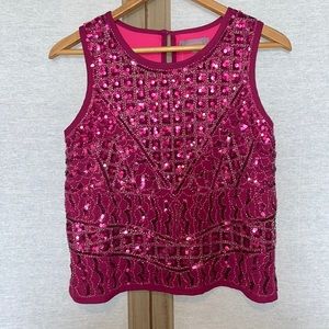 Francesca’s Beaded/Sequin Top